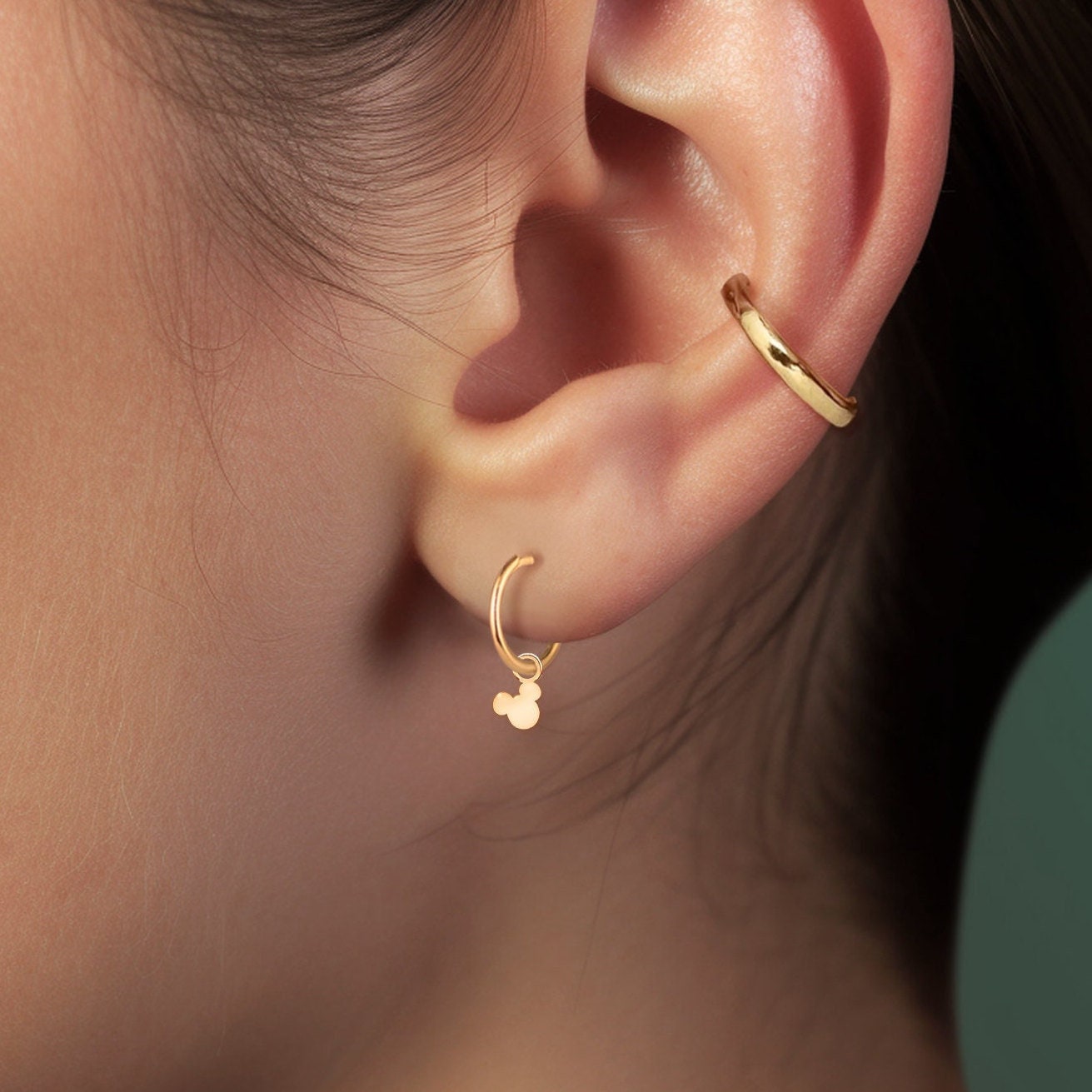 Mickey Mouse Huggie Earrings
