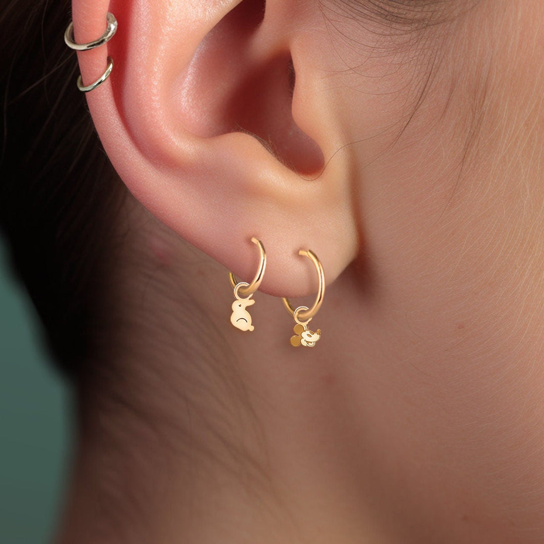 Minnie Mouse Huggie Earrings