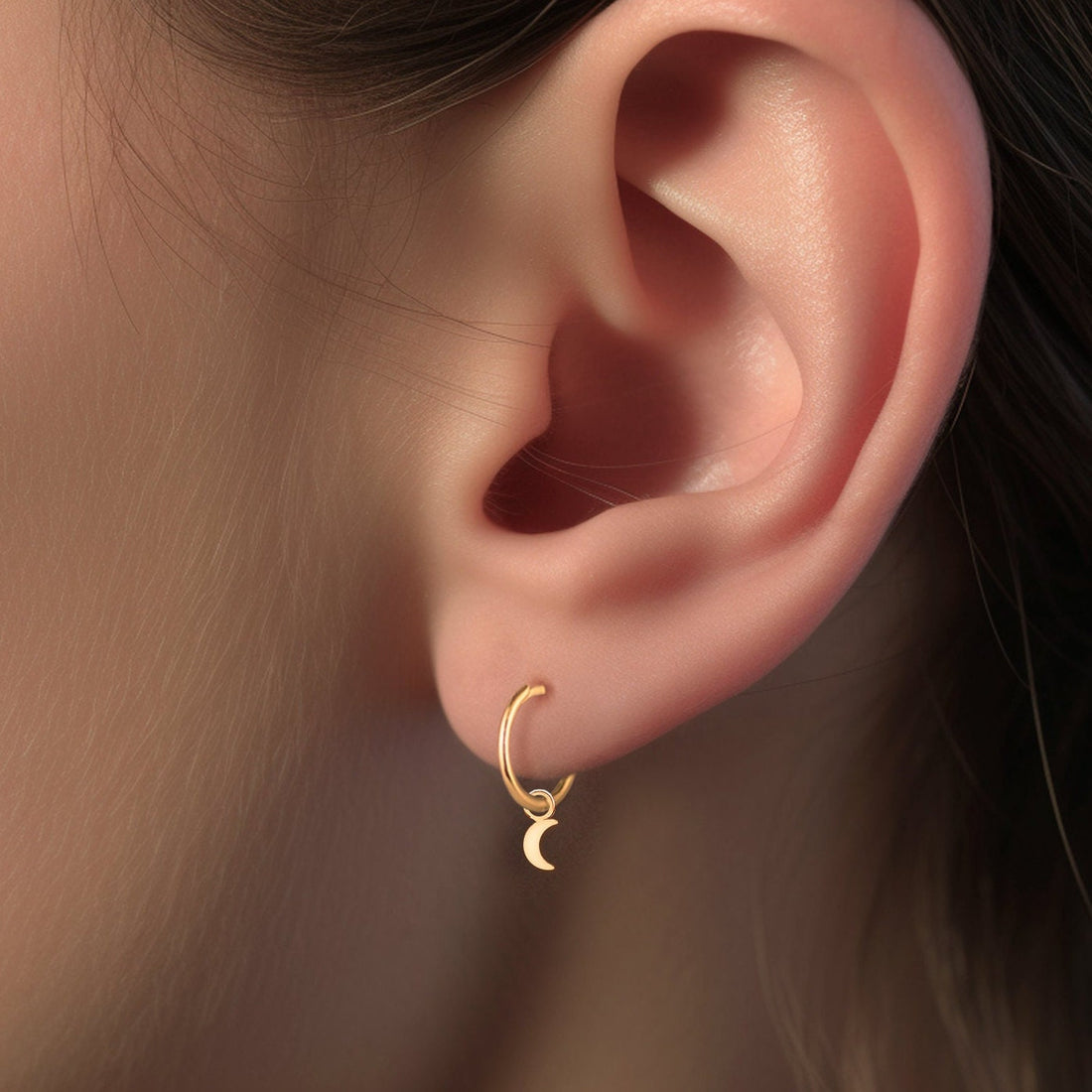 Star Charm Huggie Earrings