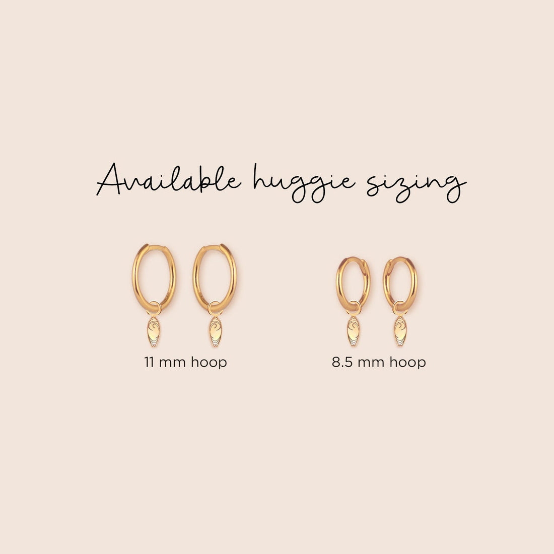 Seahorse Charm Huggie Hoops