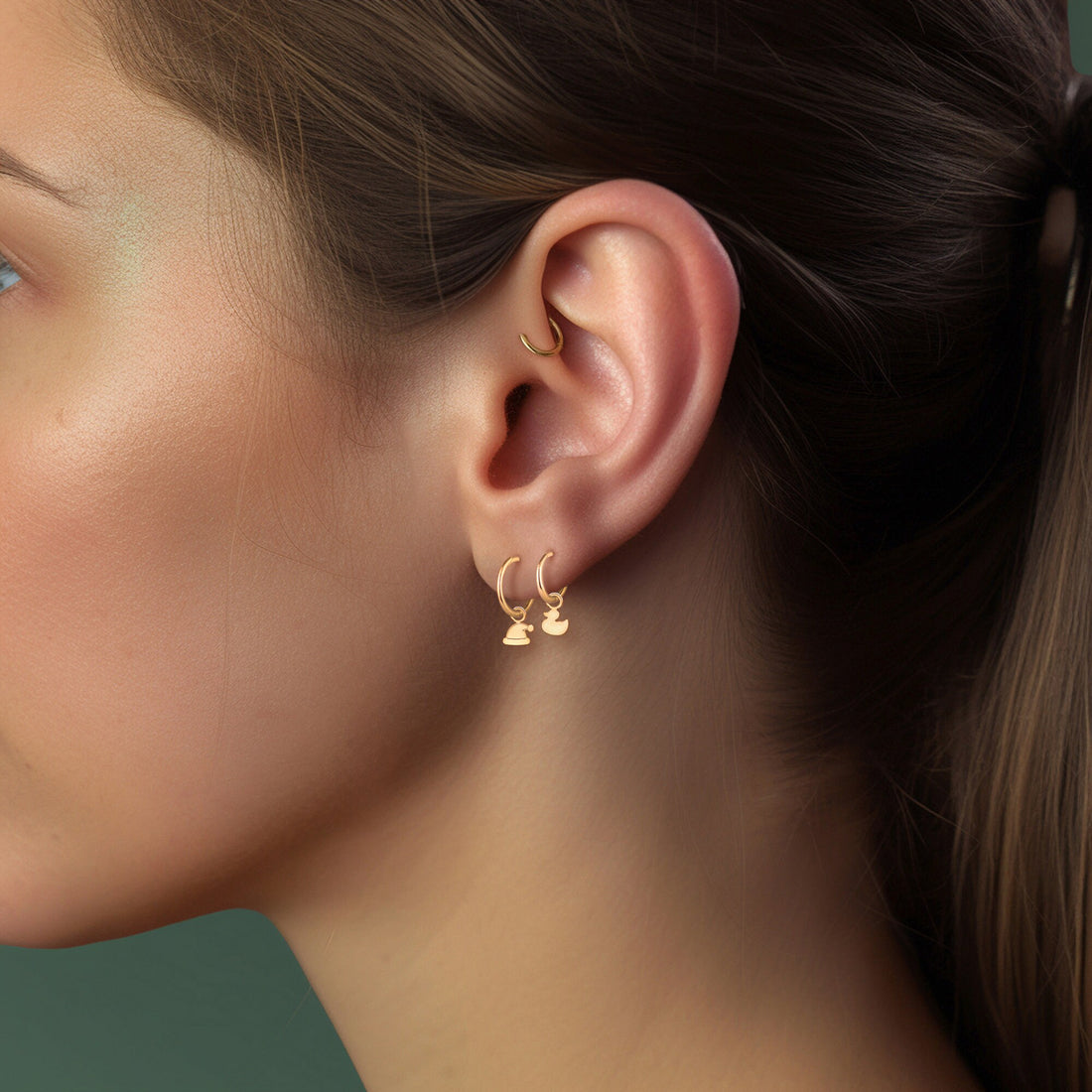 Huggie Earring Charm Huggie Hoops