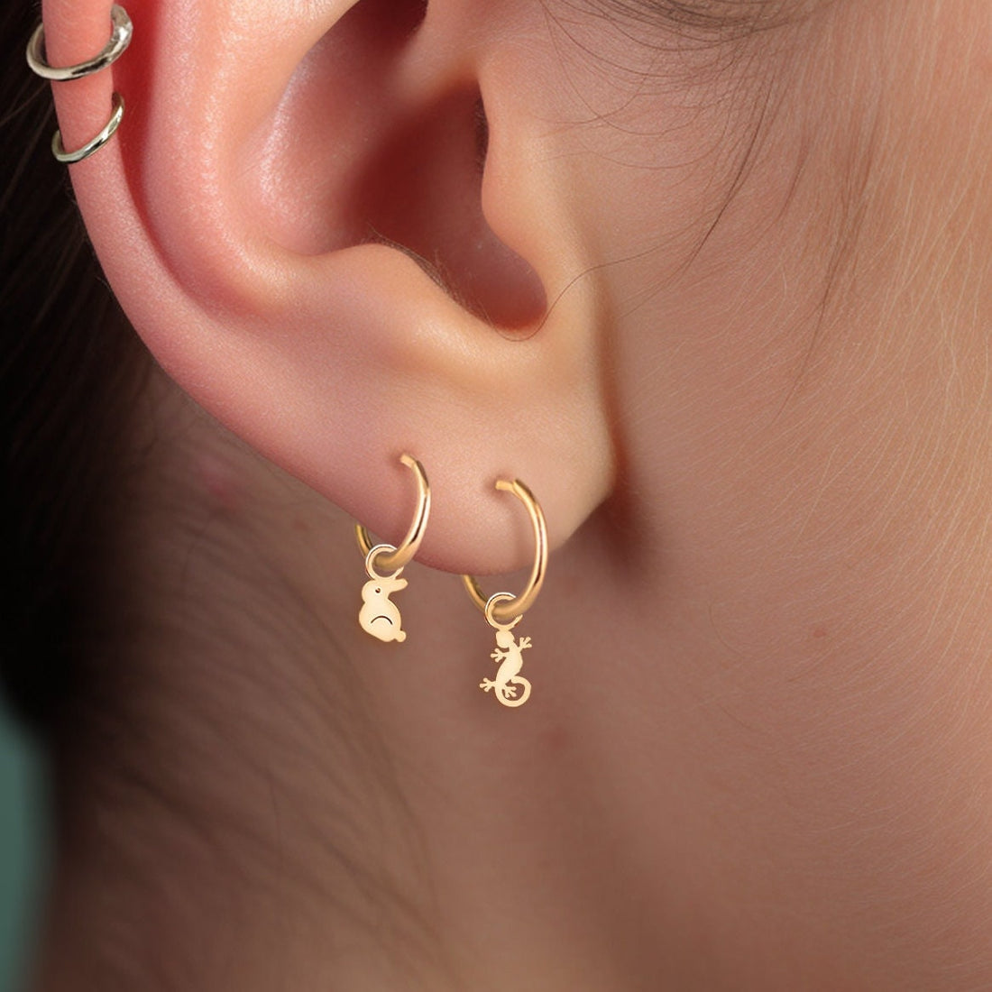 Gecko Drop Earrings