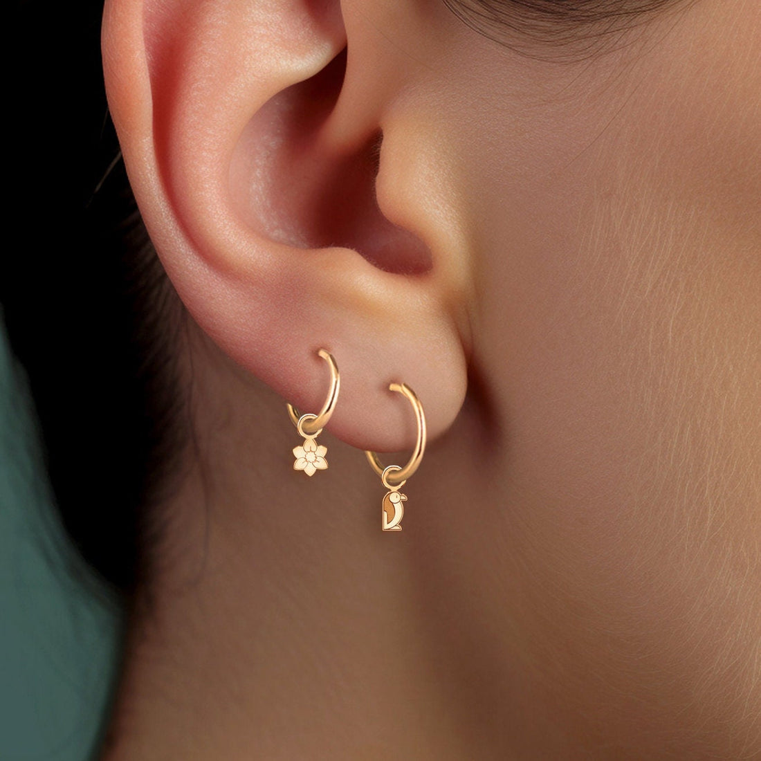 Arctic Penguin Charm Earrings