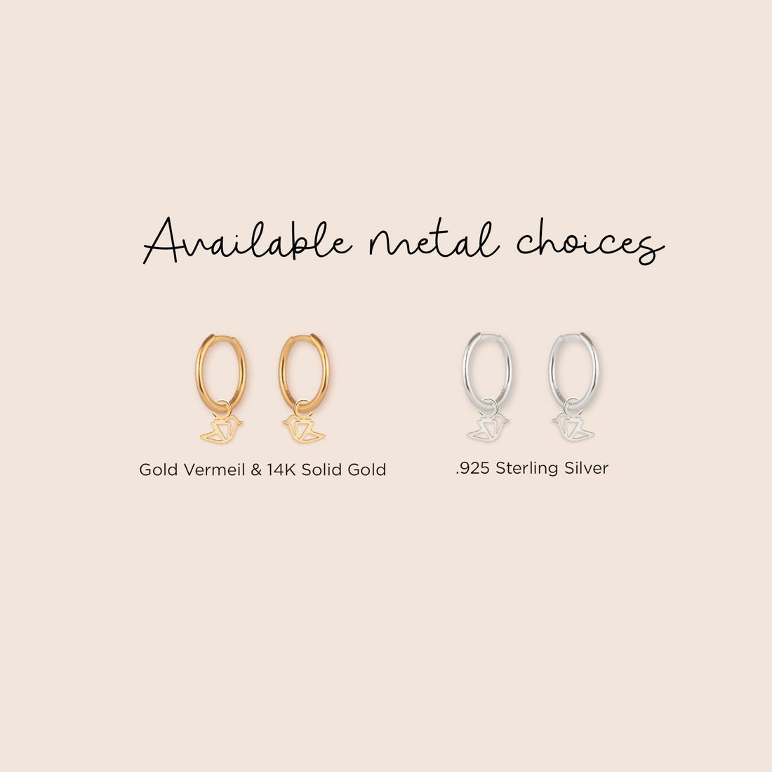 Handcrafted Charm Huggie Hoops