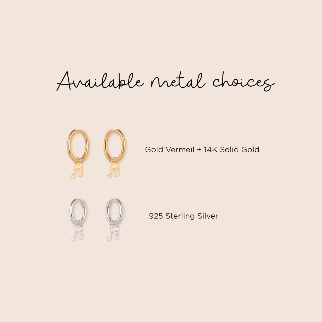 Music Note Huggie Earrings