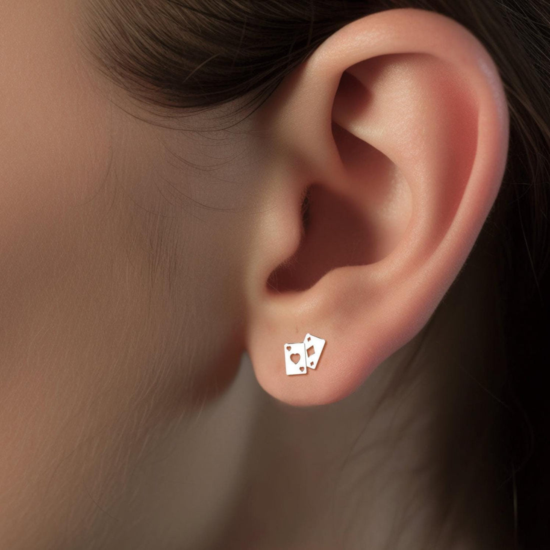 Playing Card Earring