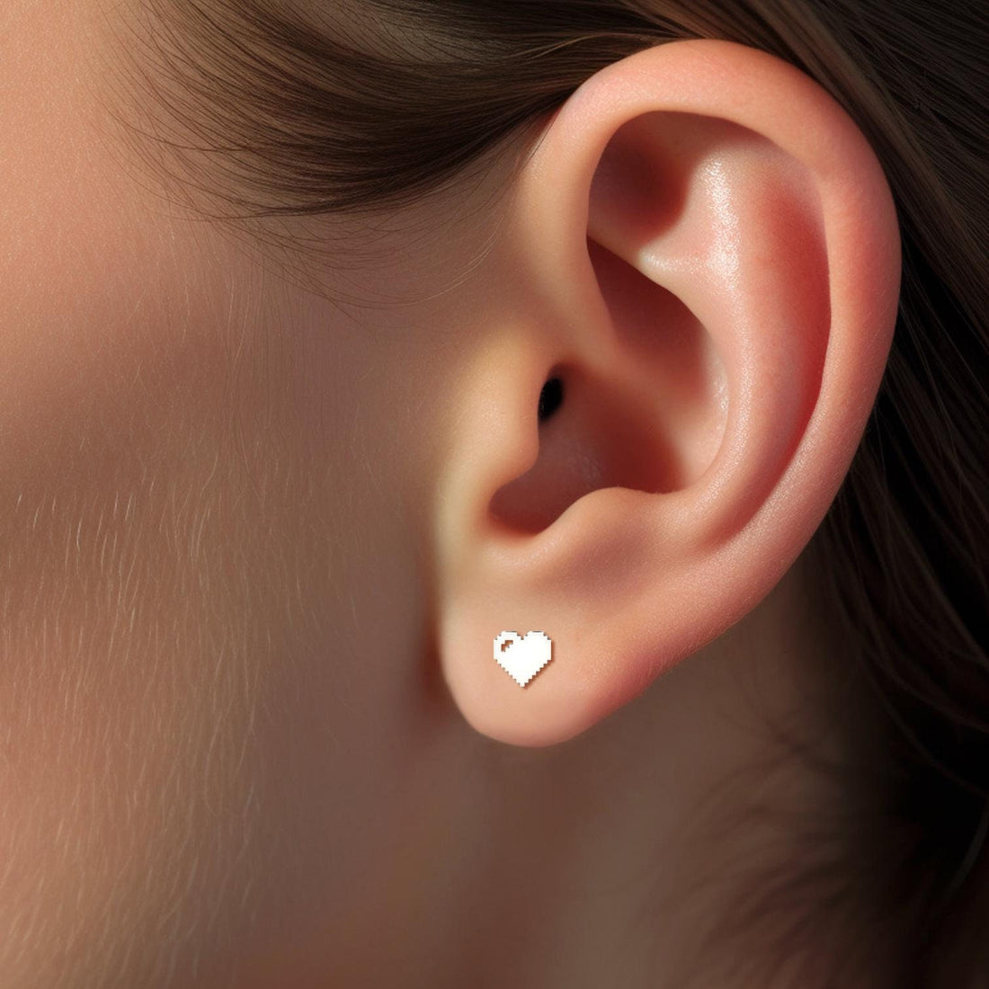 Pixel Heart Earrings