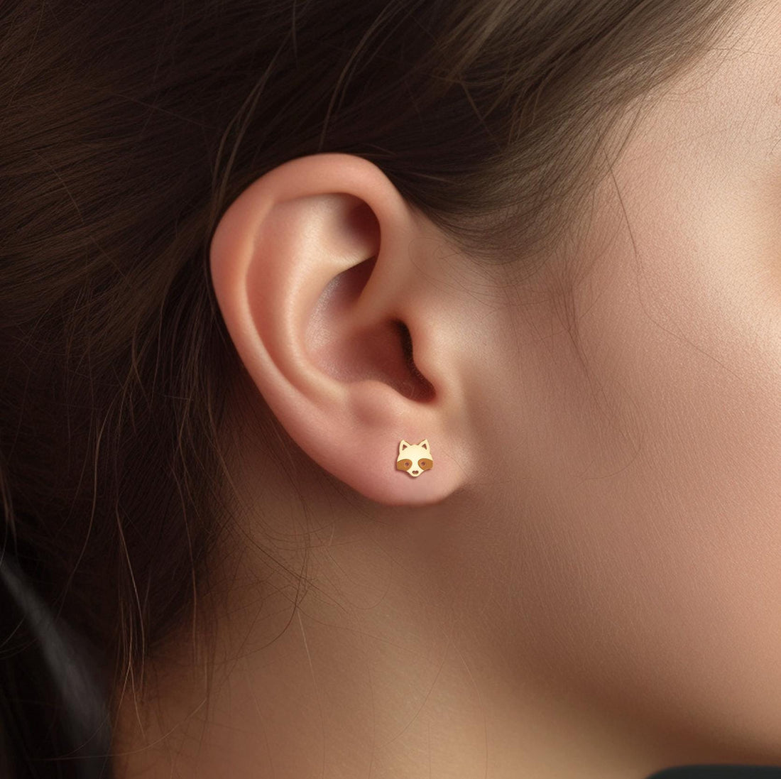 Raccoon Earrings
