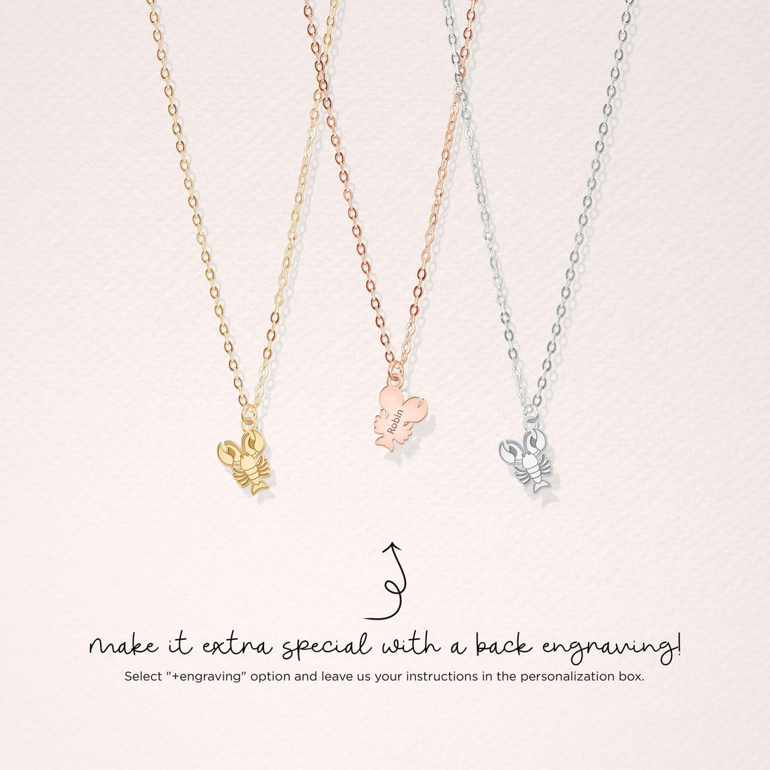 Lobster Charm Necklace