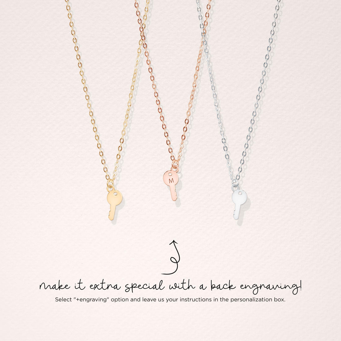Key Charm Necklace