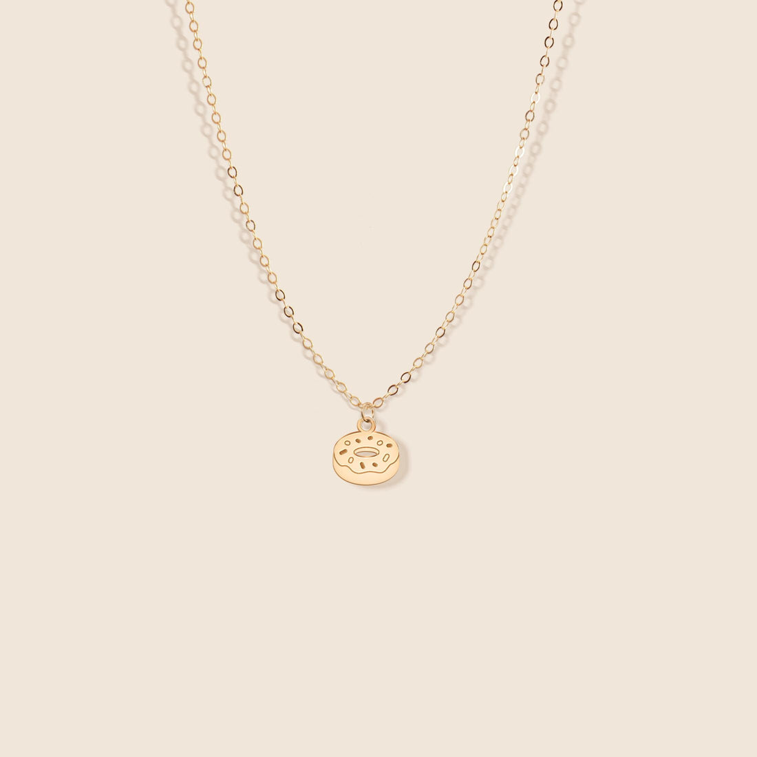 Donut Charm Pendant Necklace