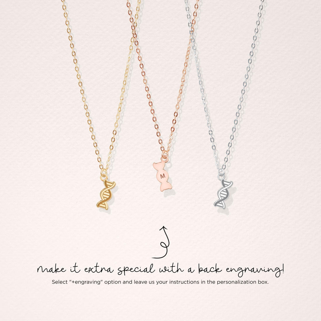 DNA Strand Pendant Necklace