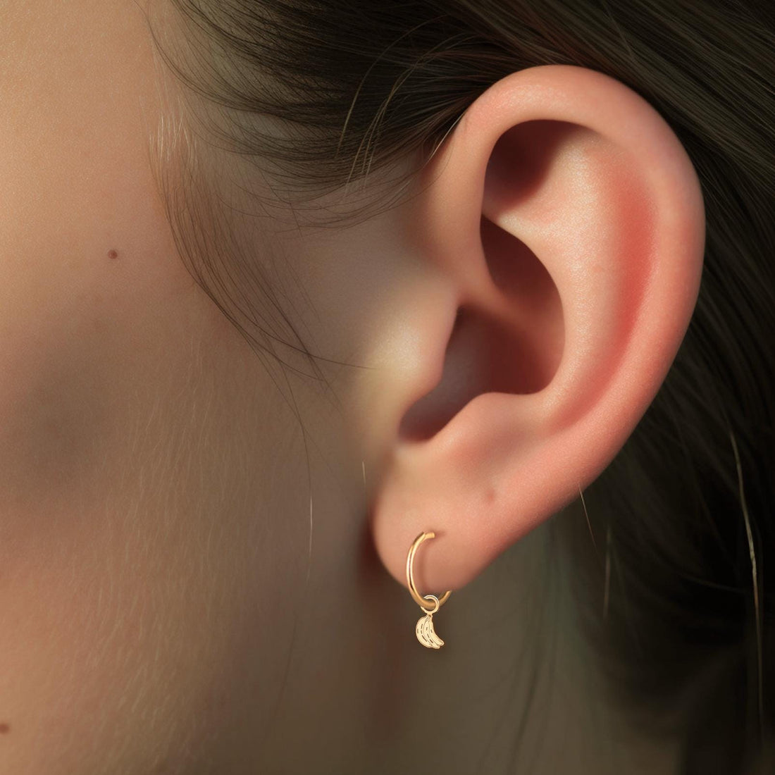 Banana Bunch Hoop Earring