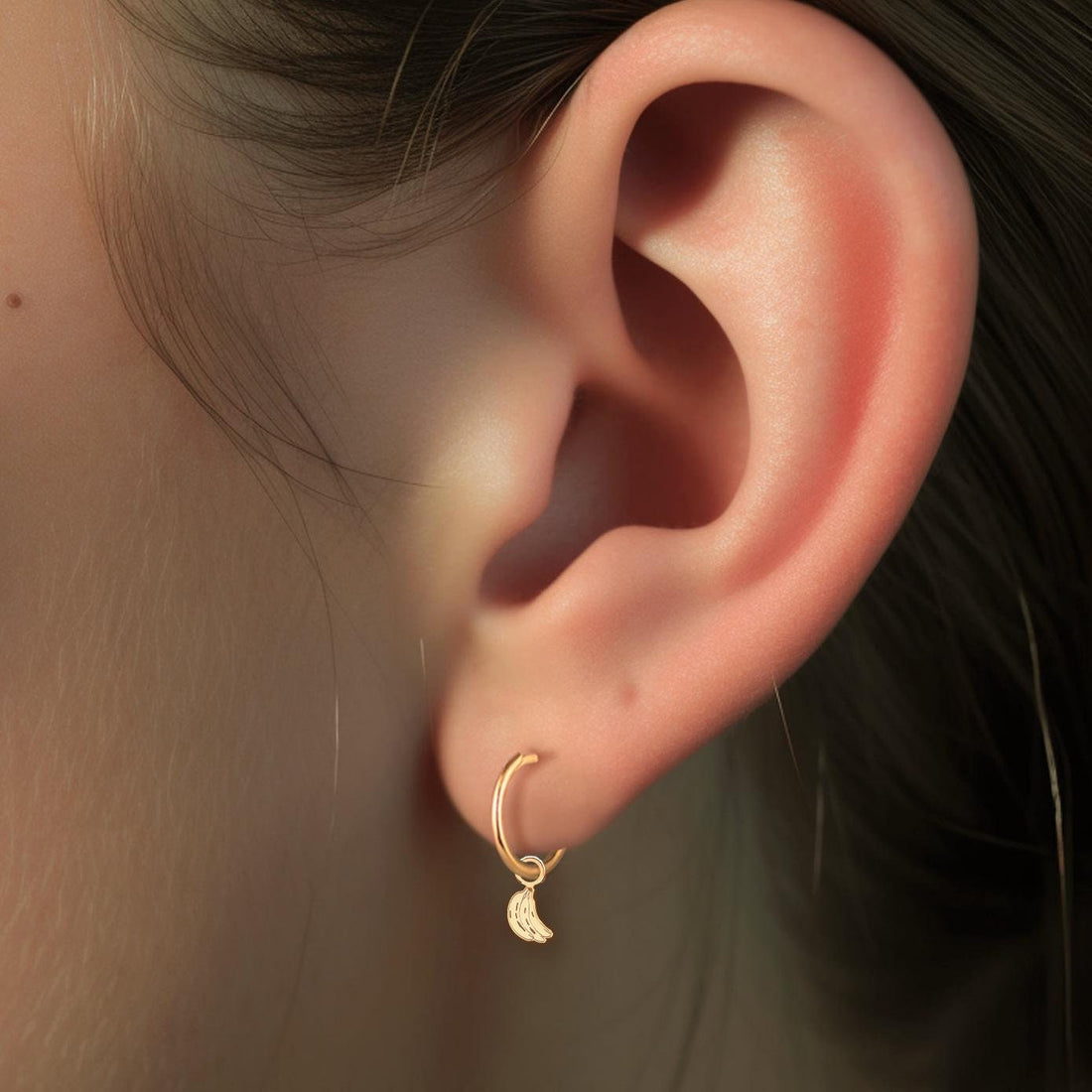 Banana Bunch Hoop Earring