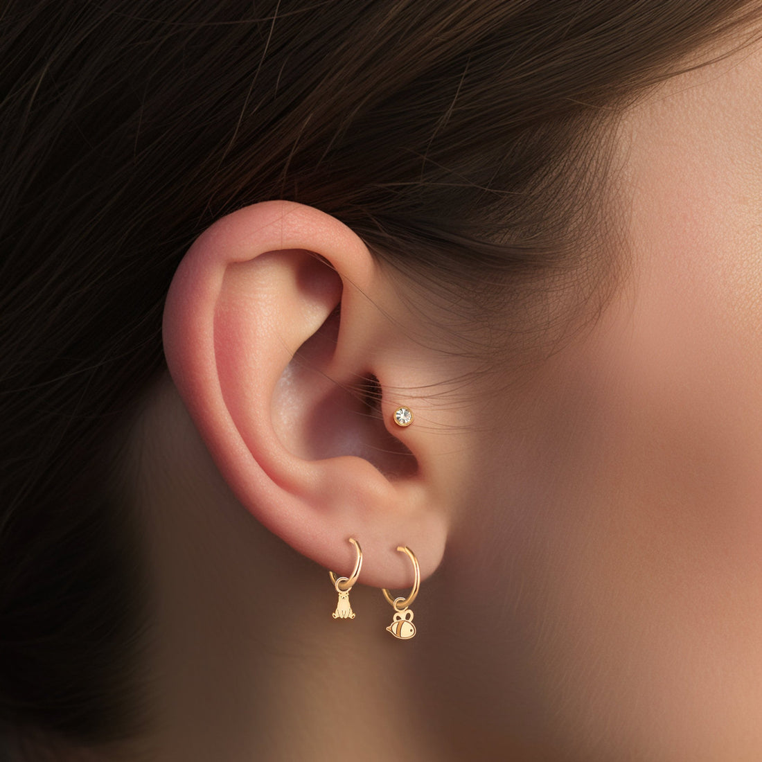 Bee Huggie Earrings