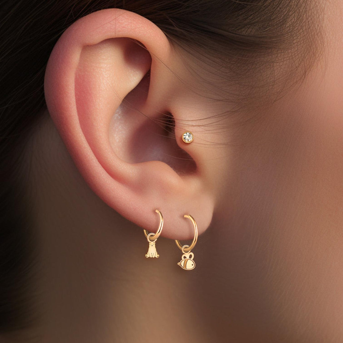Bee Huggie Earrings