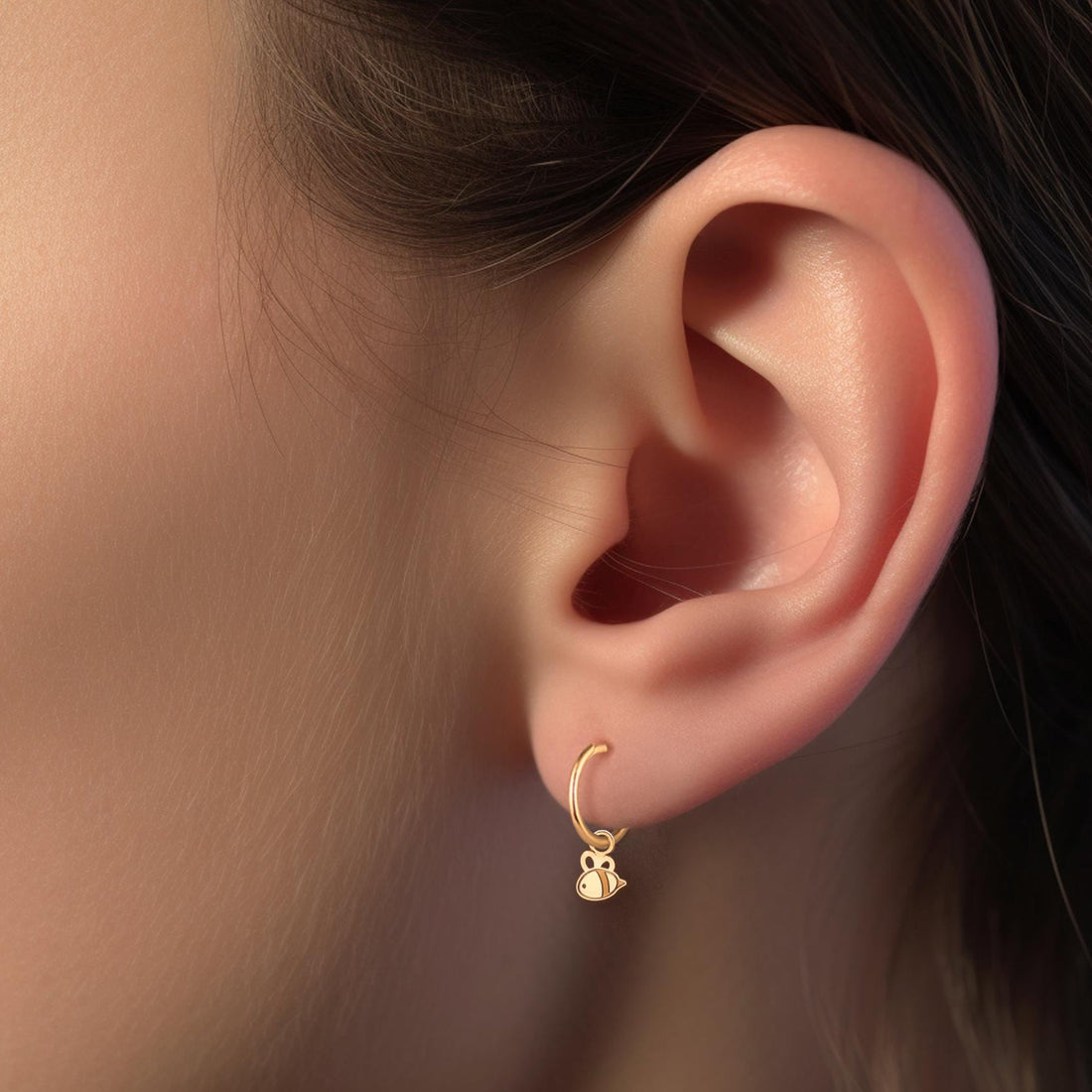 Bee Huggie Earrings