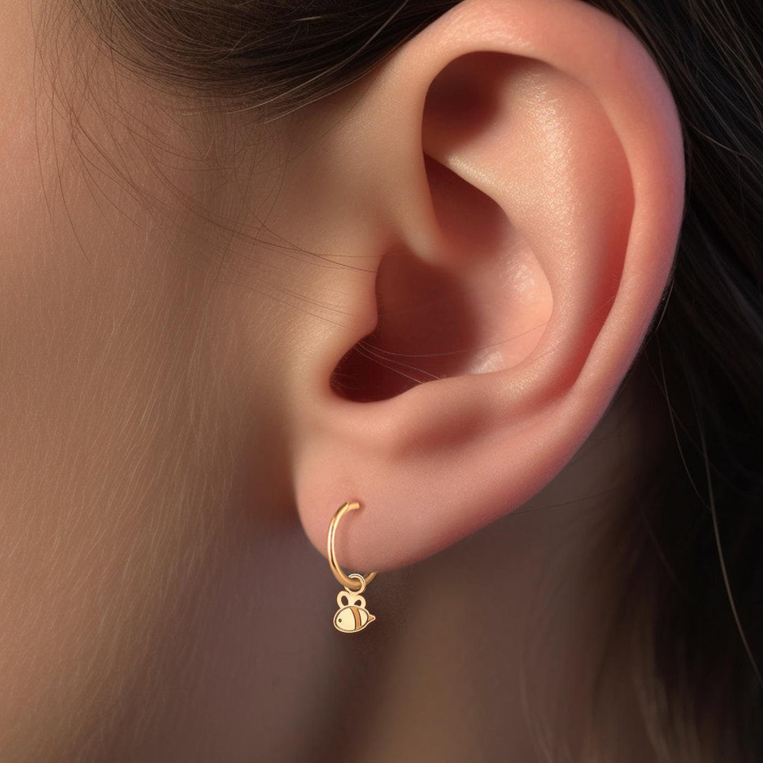 Bee Huggie Earrings