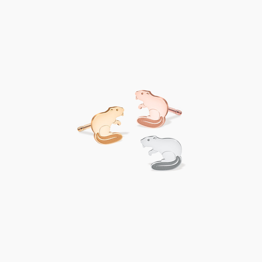 Beaver Stud Earrings