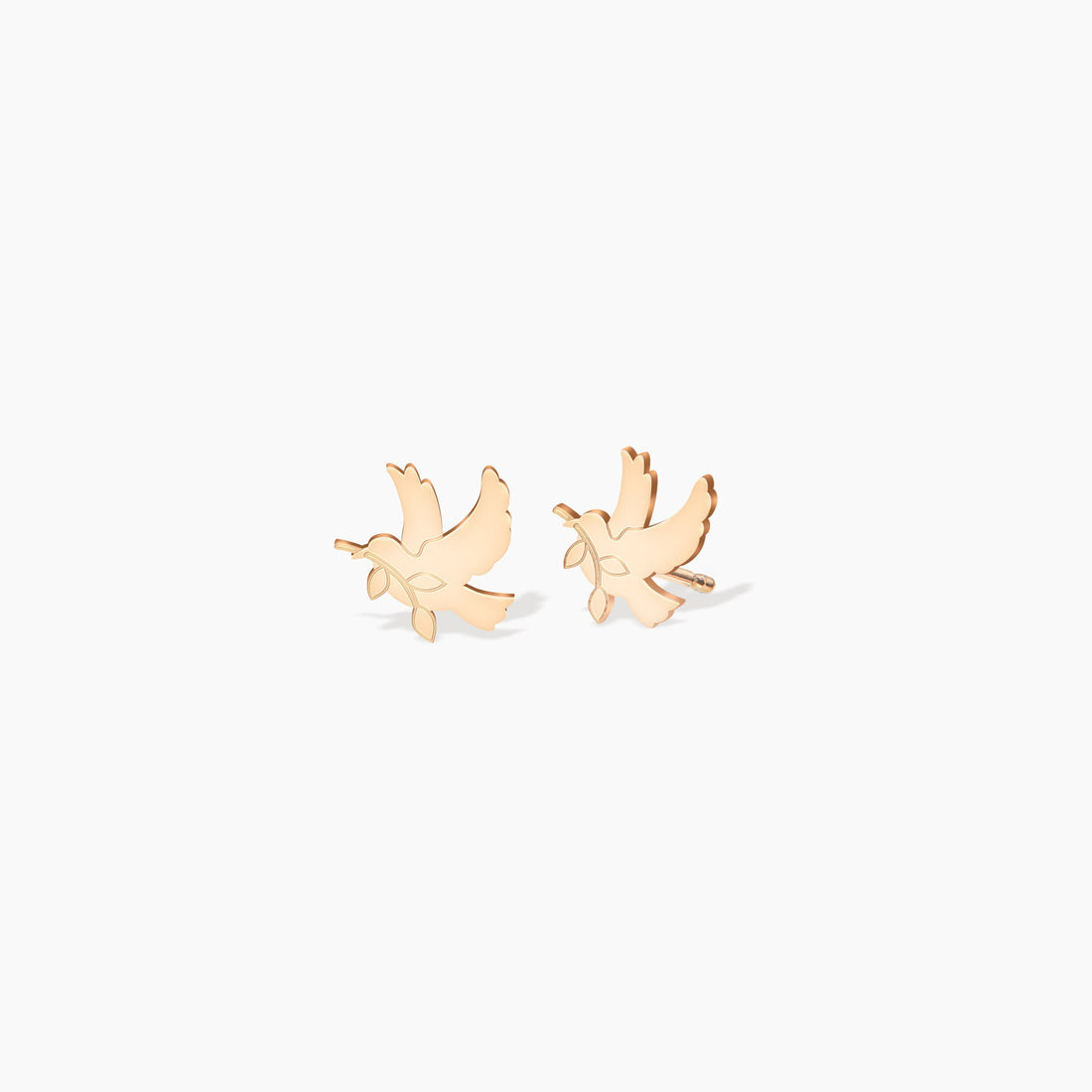Dove Olive Branch Stud Earrings