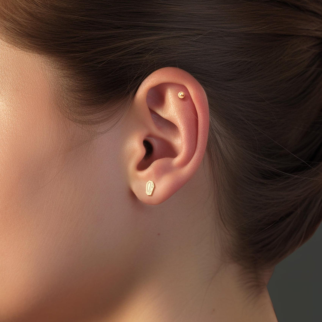 Coffin Stud Earrings