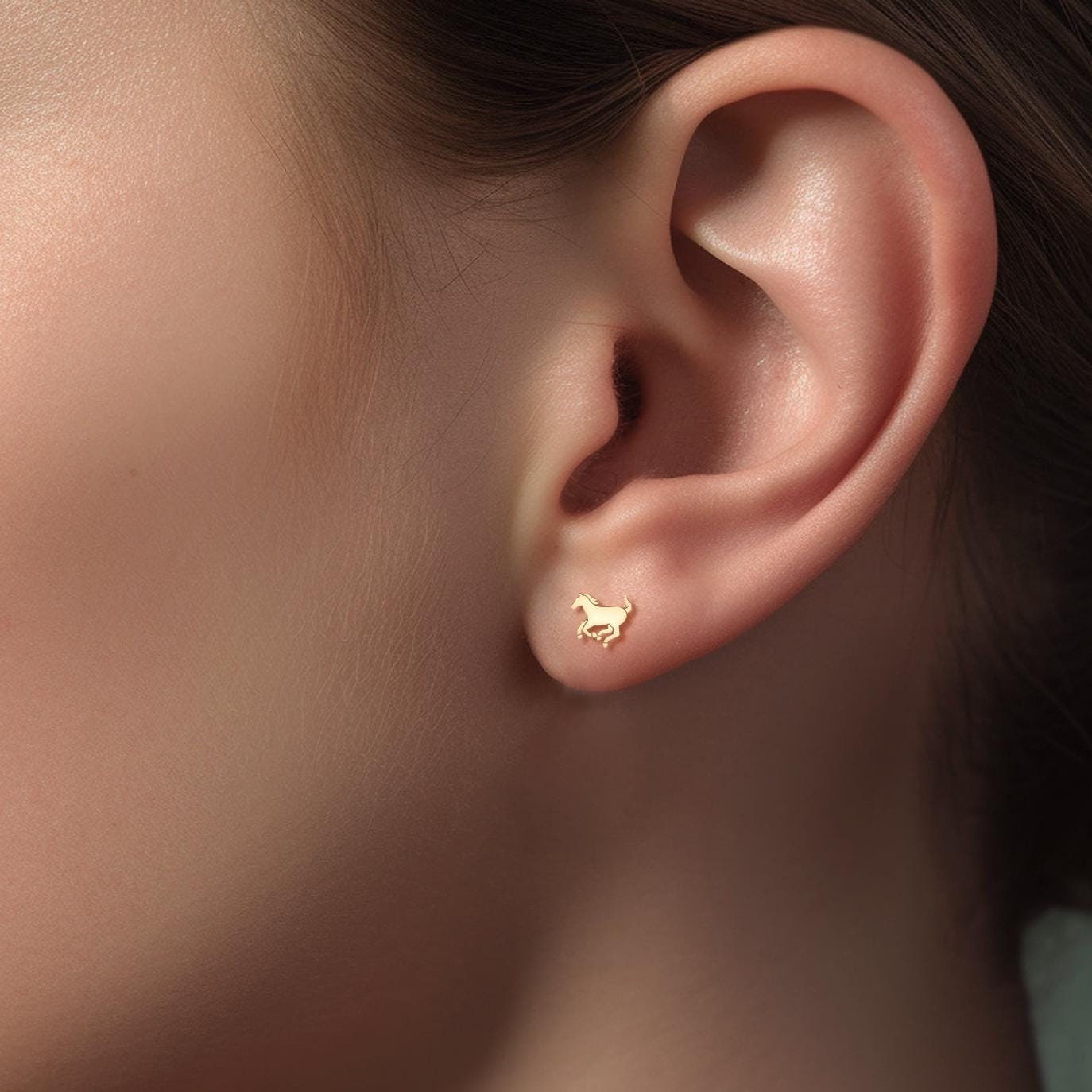 Running Horse Stud Earrings