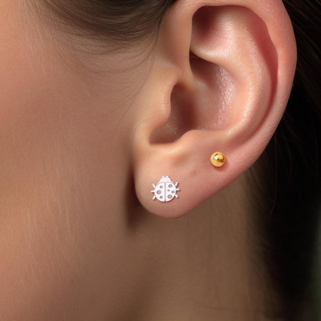 Ladybug Stud Earrings