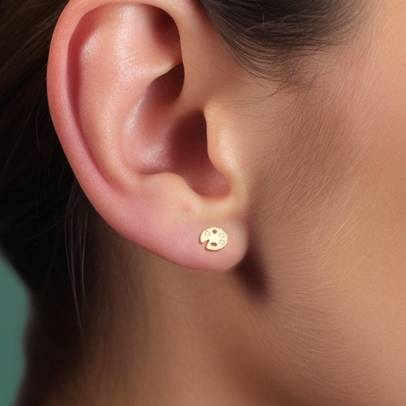 Artist Paint Palette Stud Earrings