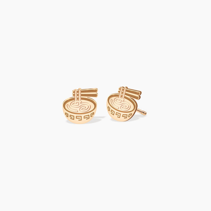 Ramen Noodle Charm Stud Earrings