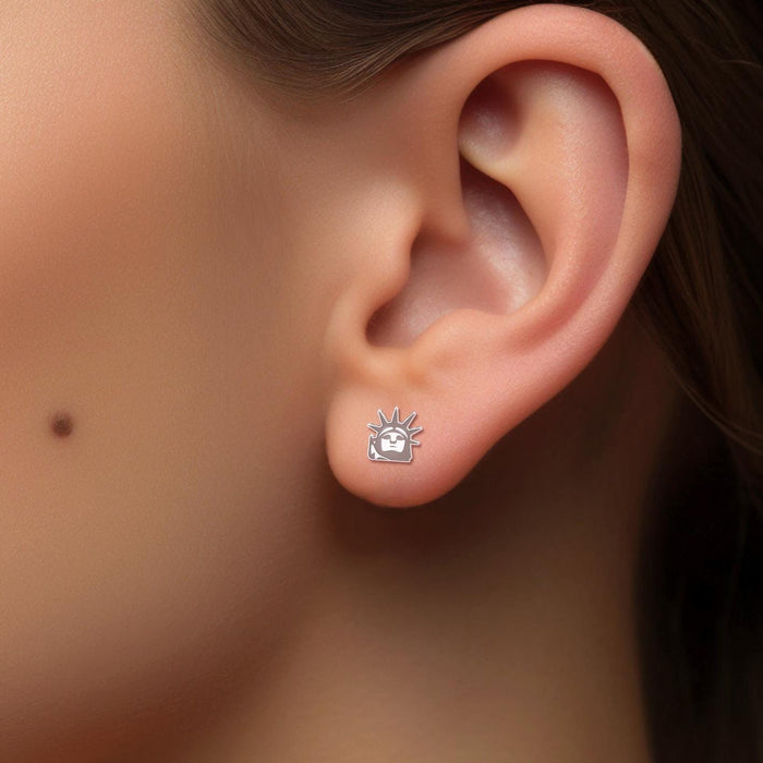 Statue of Liberty Charm Stud Earrings