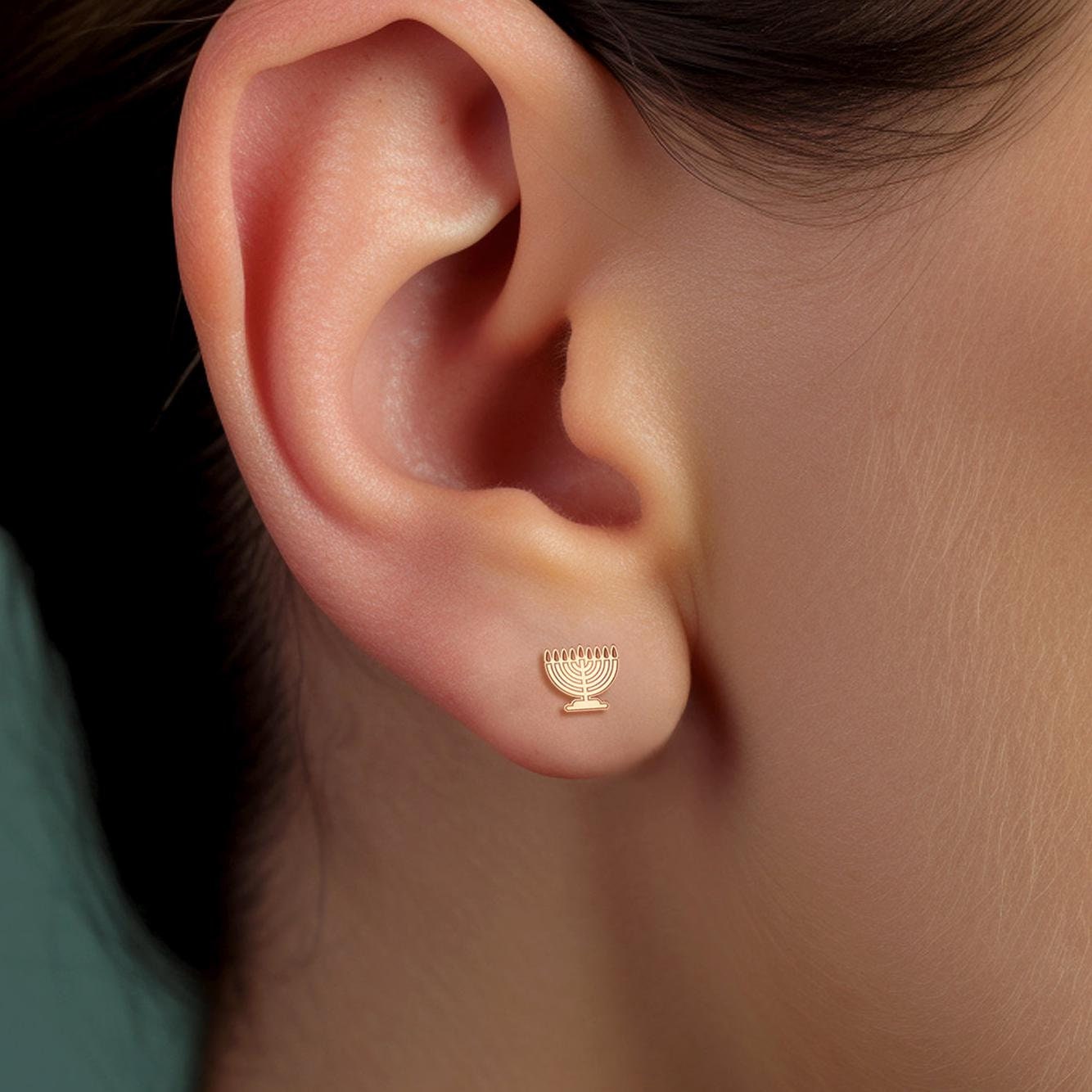 Hanukkah Menorah Earrings