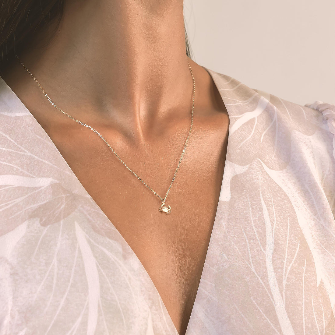 Cancer Crab Pendant Necklace