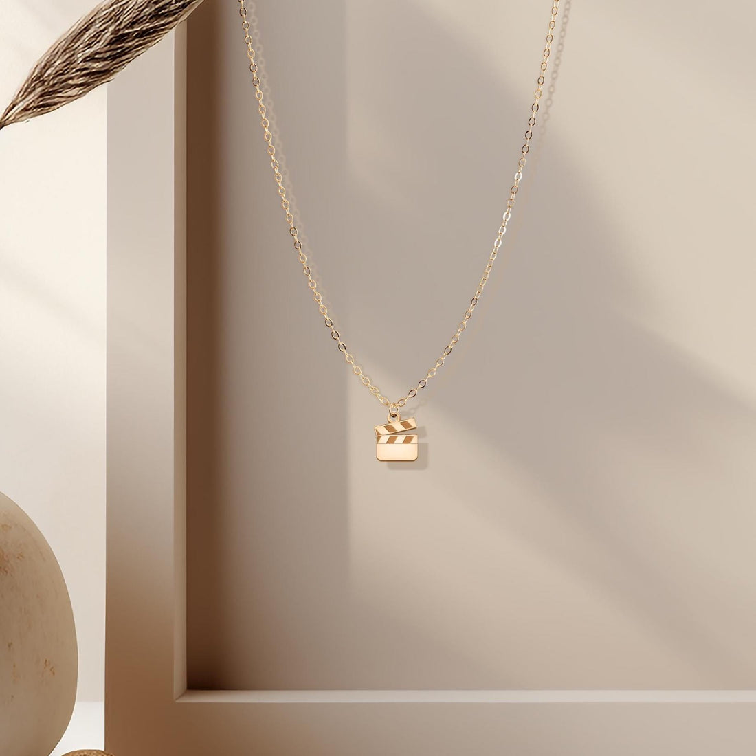 Movie Slate Pendant Necklace