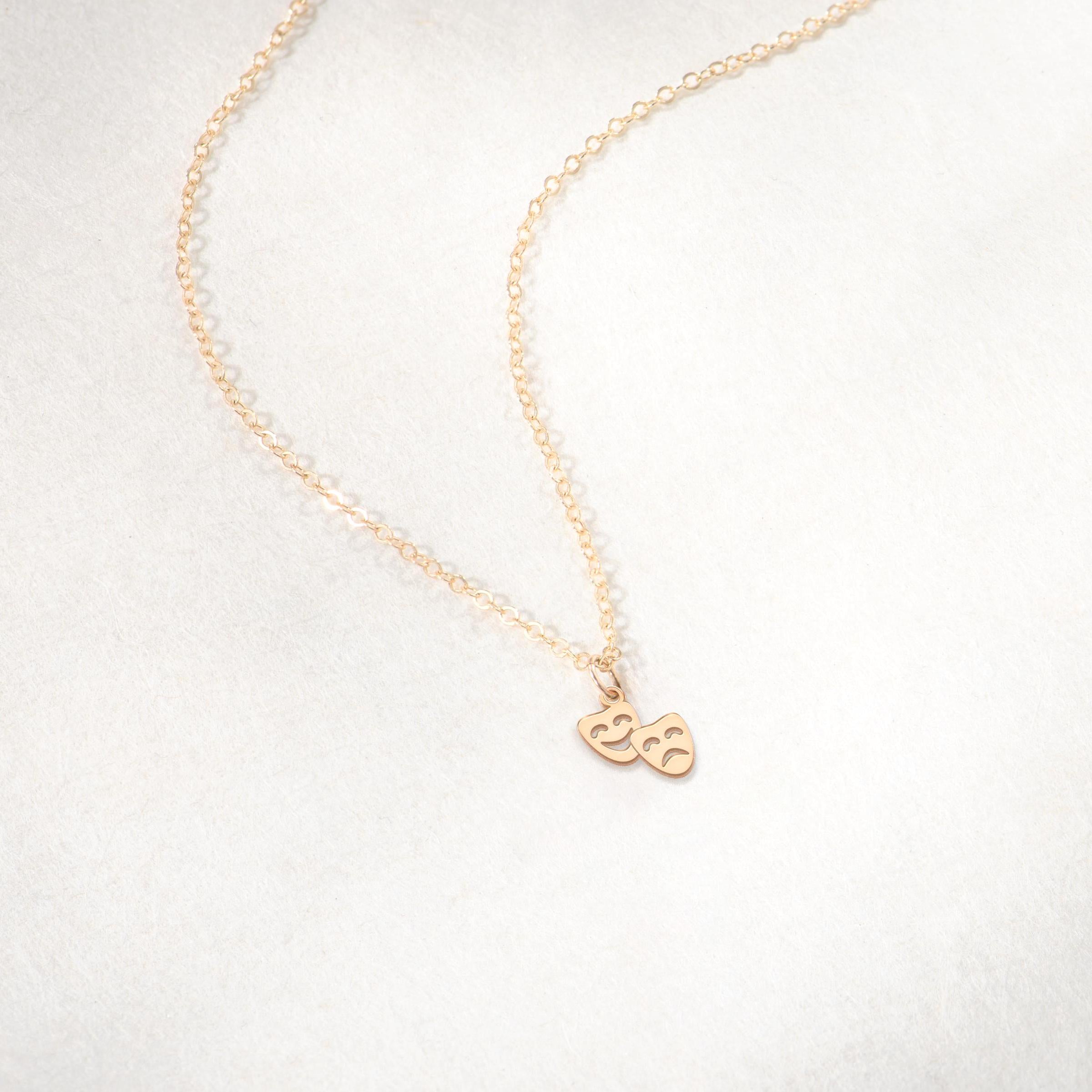Theatre Masks Pendant Necklace