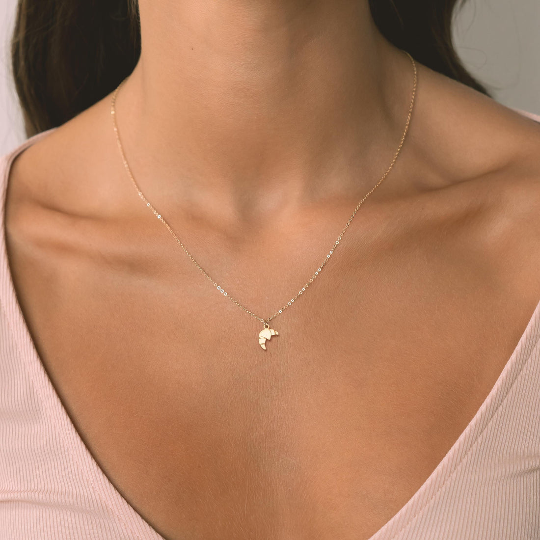 Croissant Charm Necklace