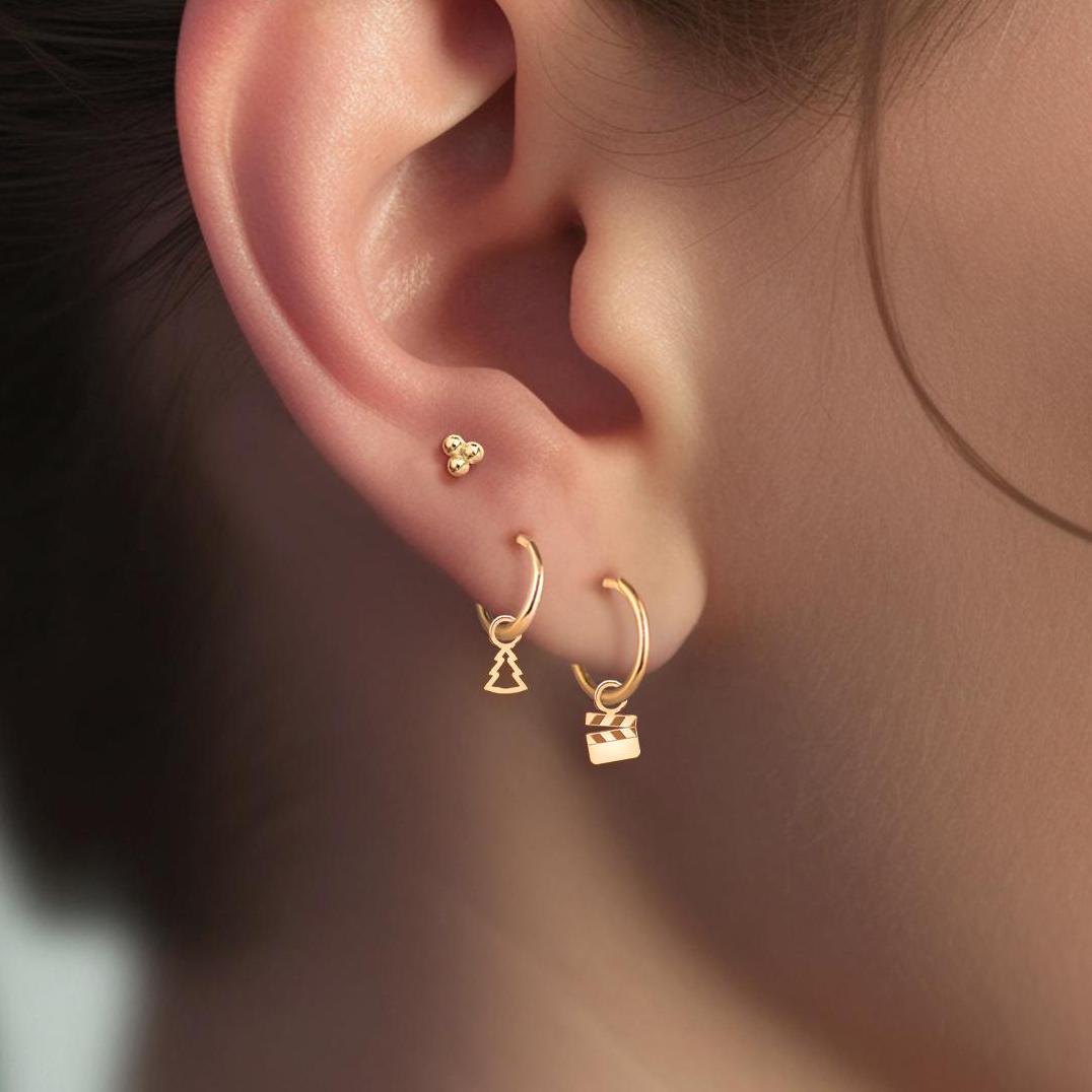 Movie Slate Huggie Earrings