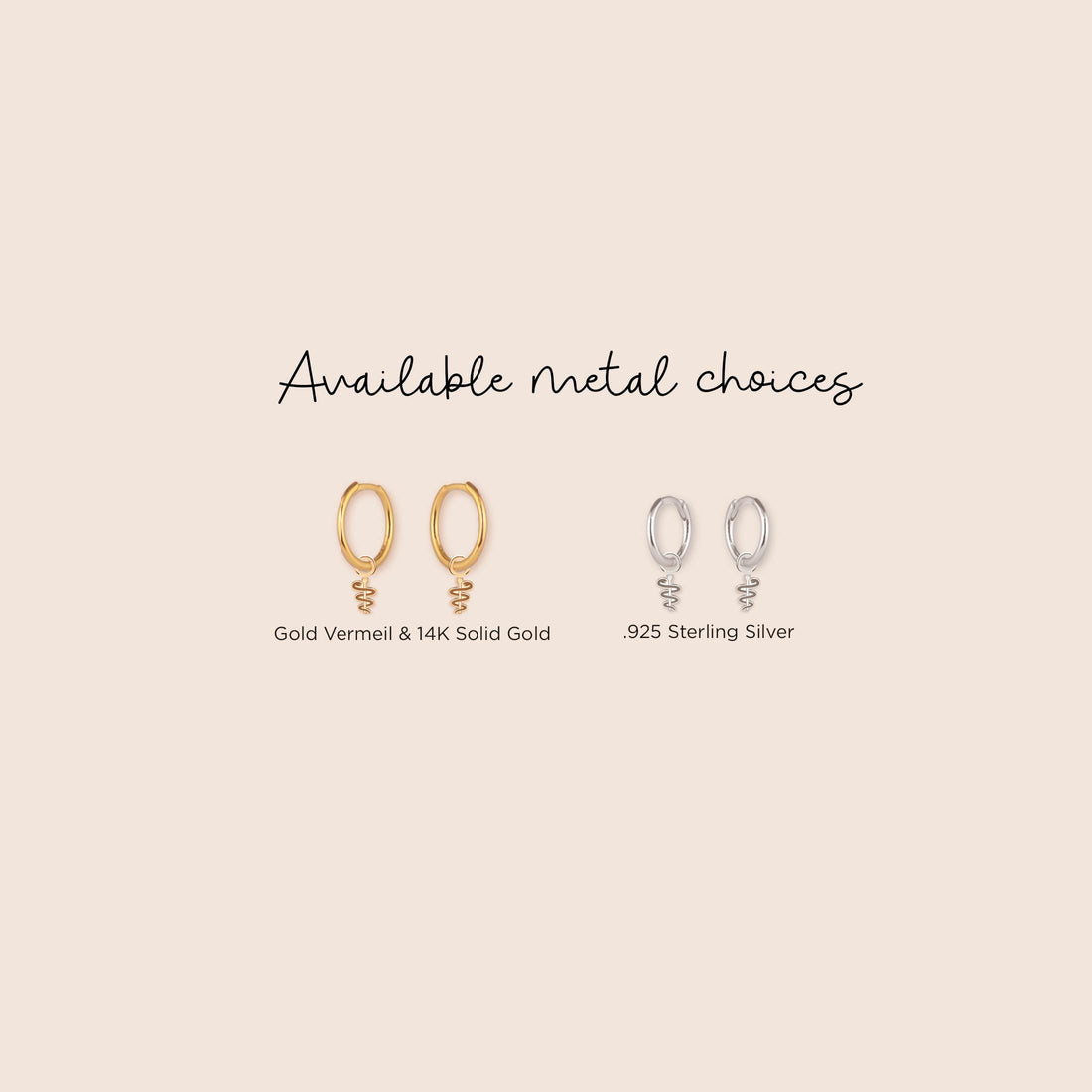 Rod Of Asclepius Huggie Hoops