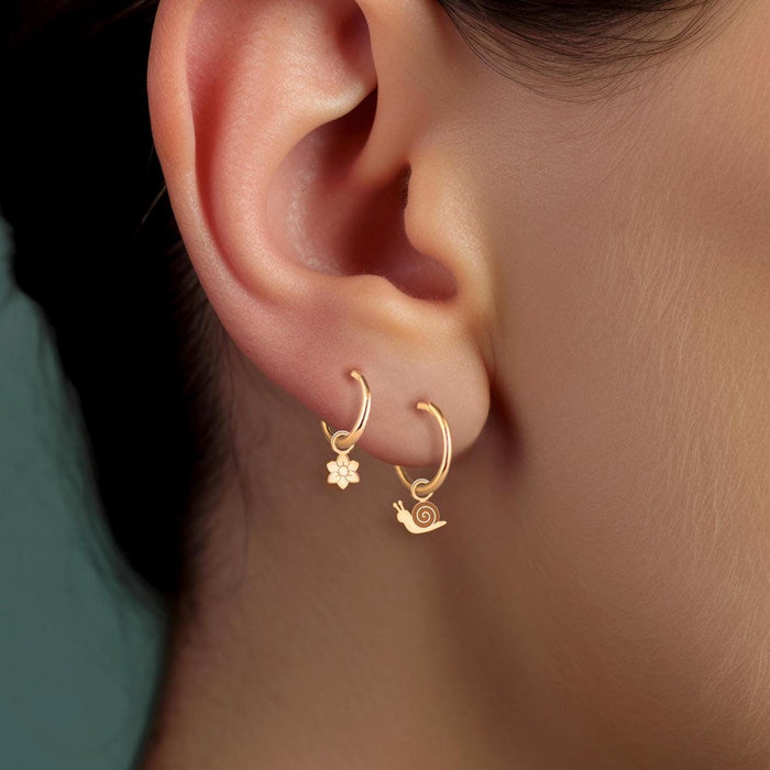 Snail Huggie Hoops