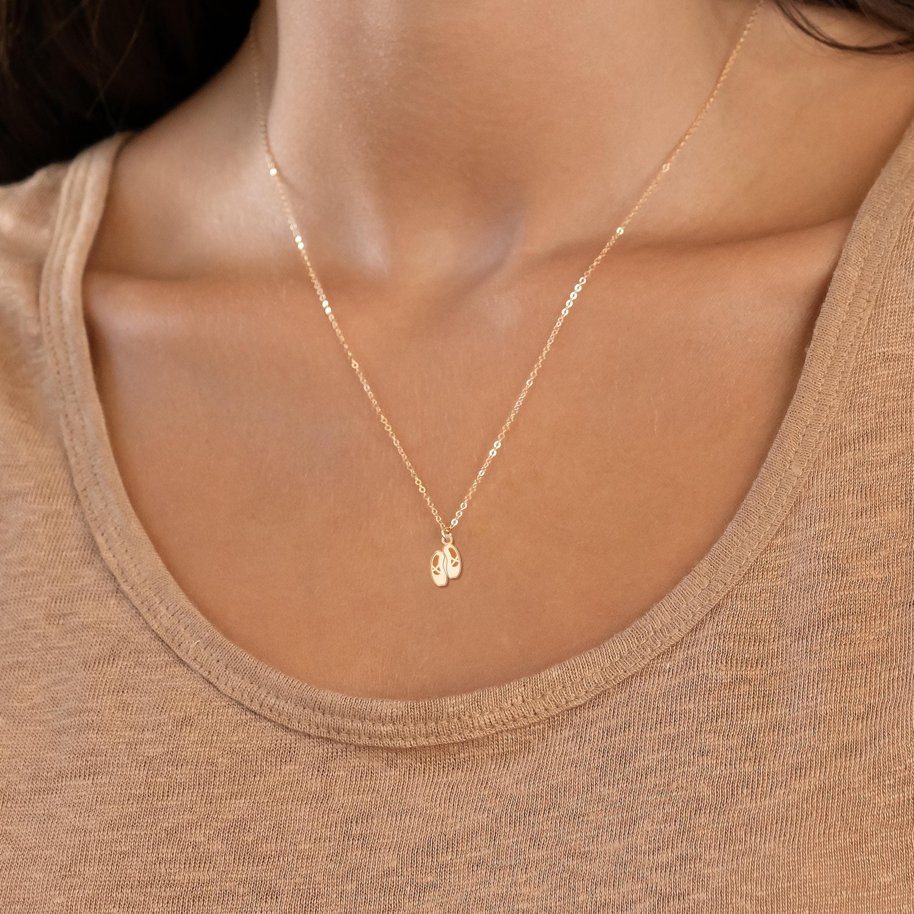 Ballerina Shoes Pendant Necklace