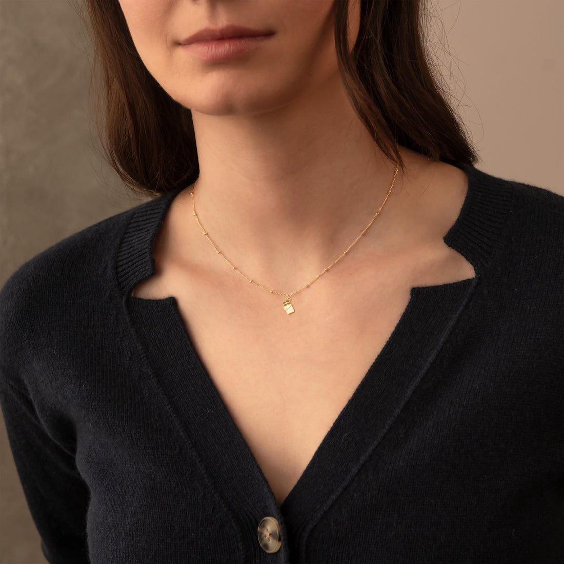 Chocolate Bar Beady Necklace