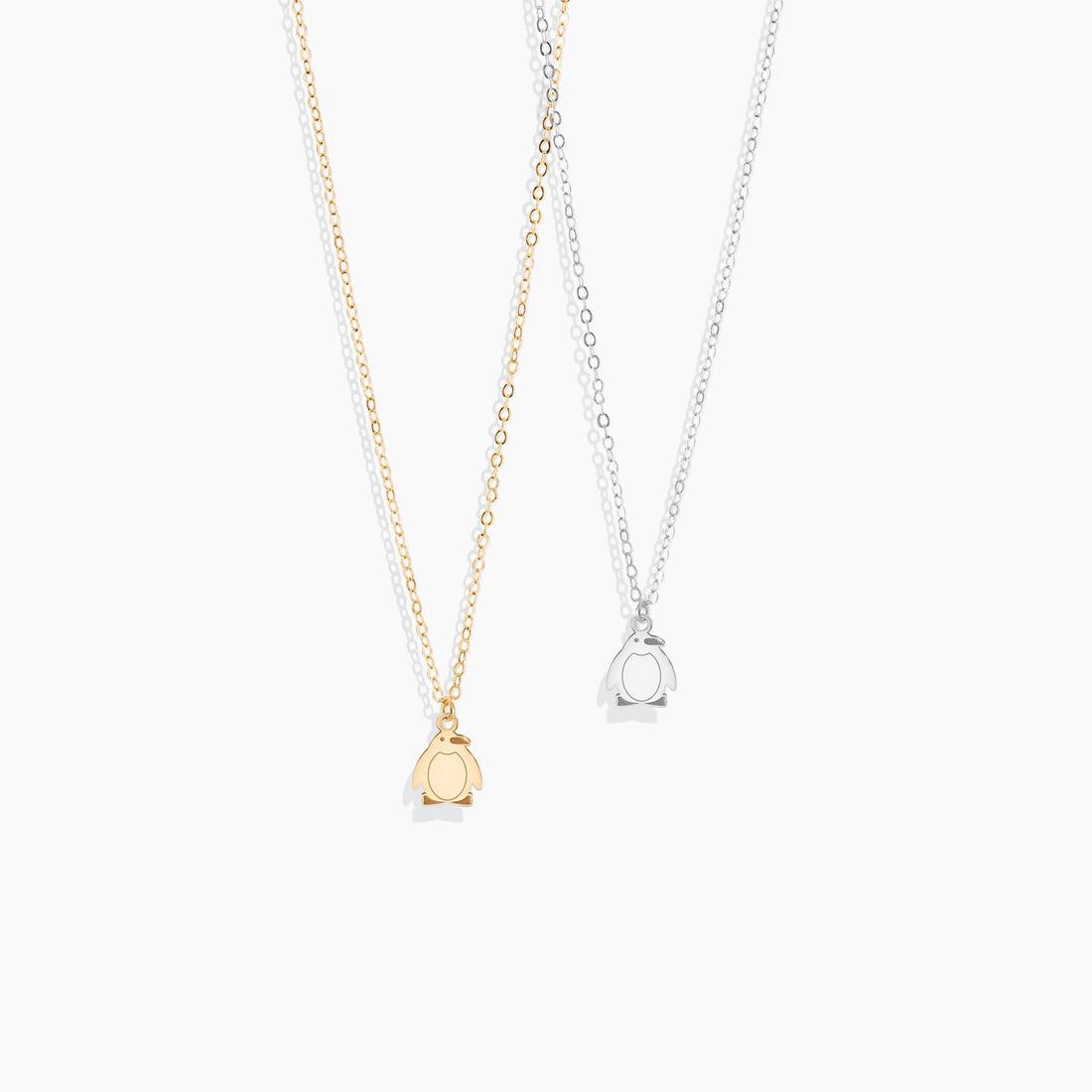 Fat Penguin Pendant Cable Necklace