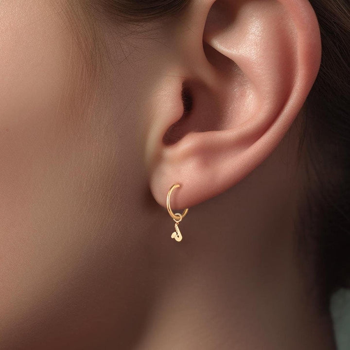 Saxophone Huggie Hoops