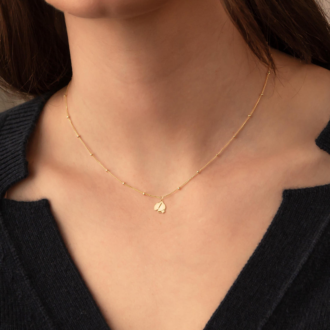 Fortune Cookie Pendant Necklace