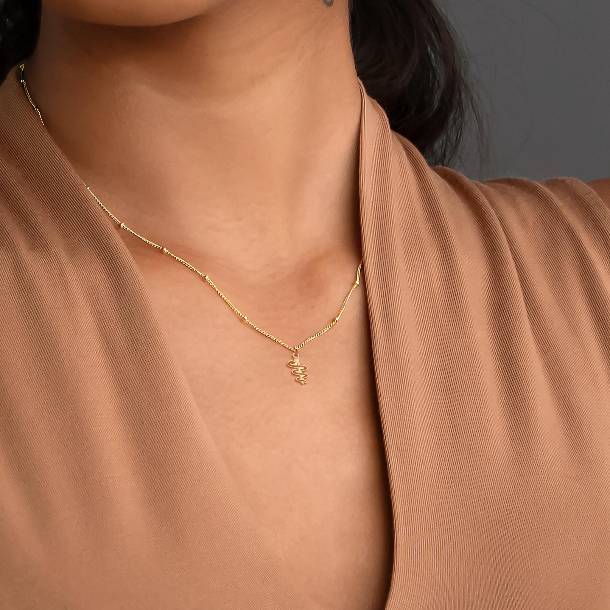 Caduceus Pendant Necklace