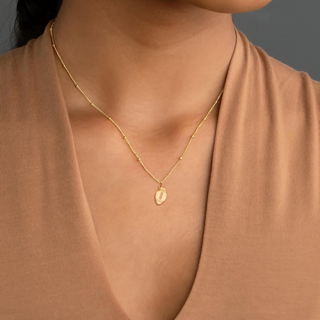 Football Charm Necklace