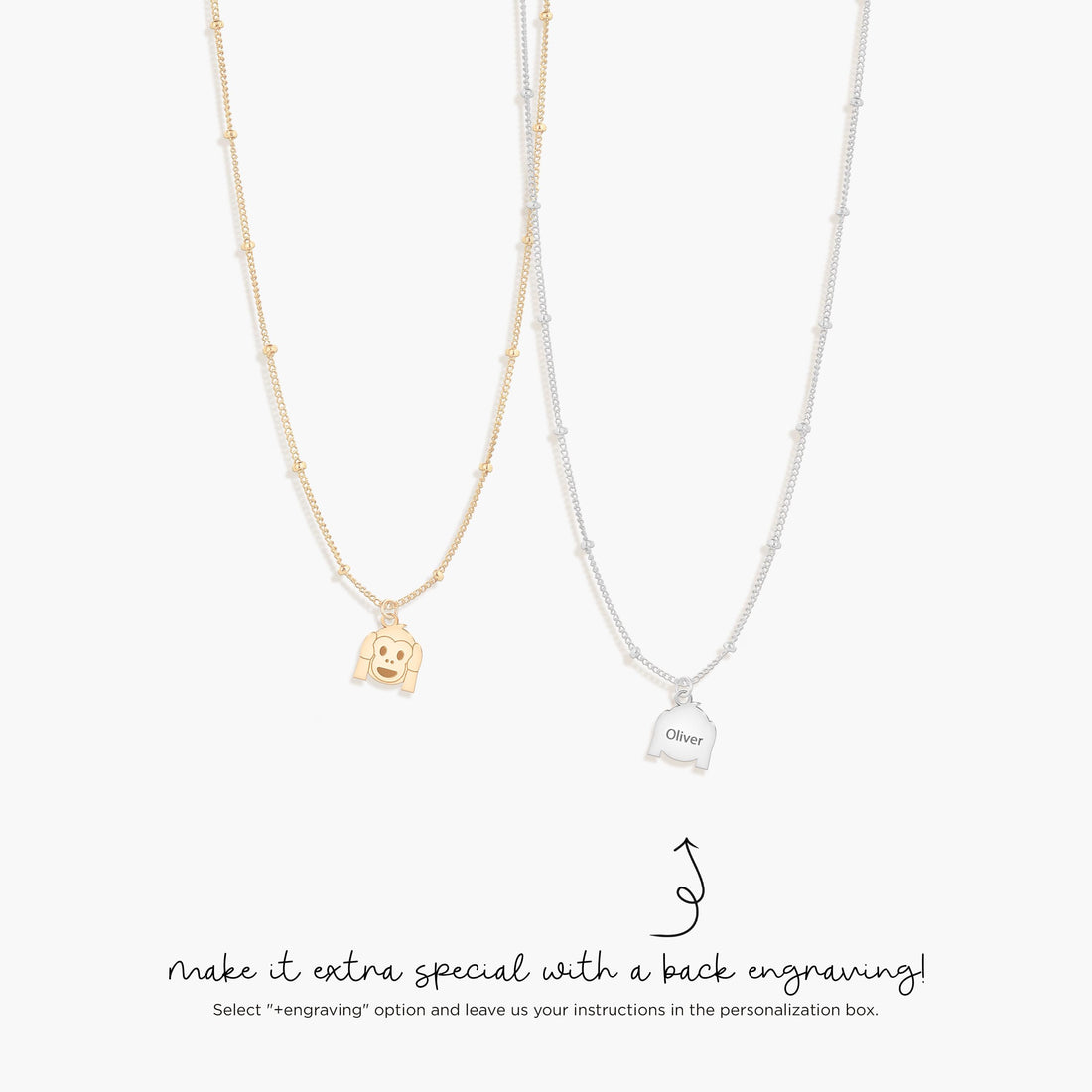Hear No Evil Monkey Beady Necklace