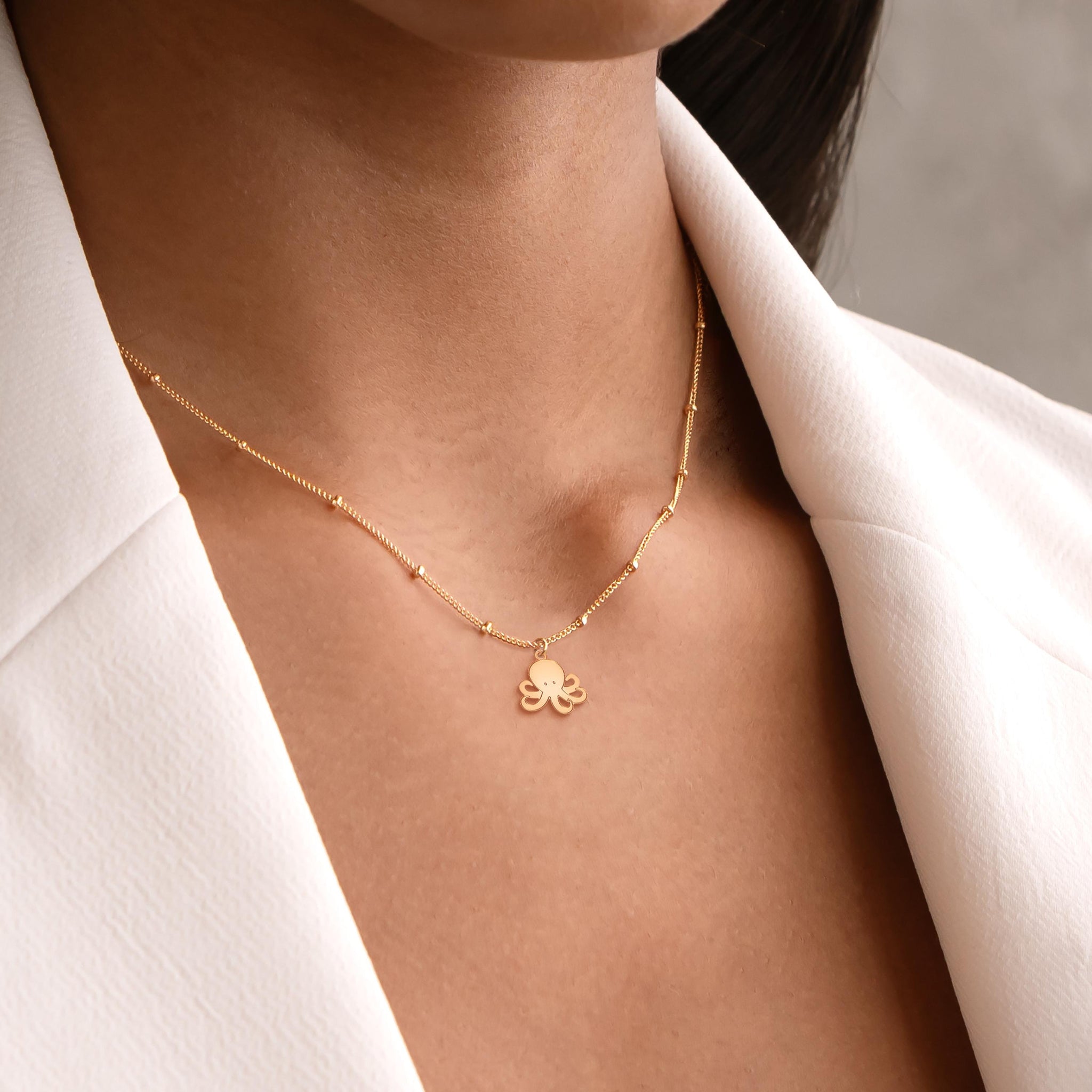 Octopus Charm Necklace