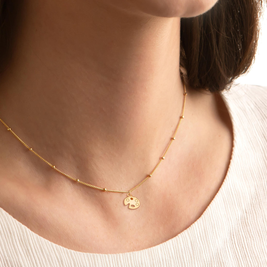 Paint Palette Charm Necklace