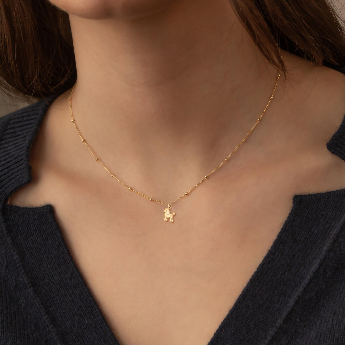 Poodle Charm Necklace
