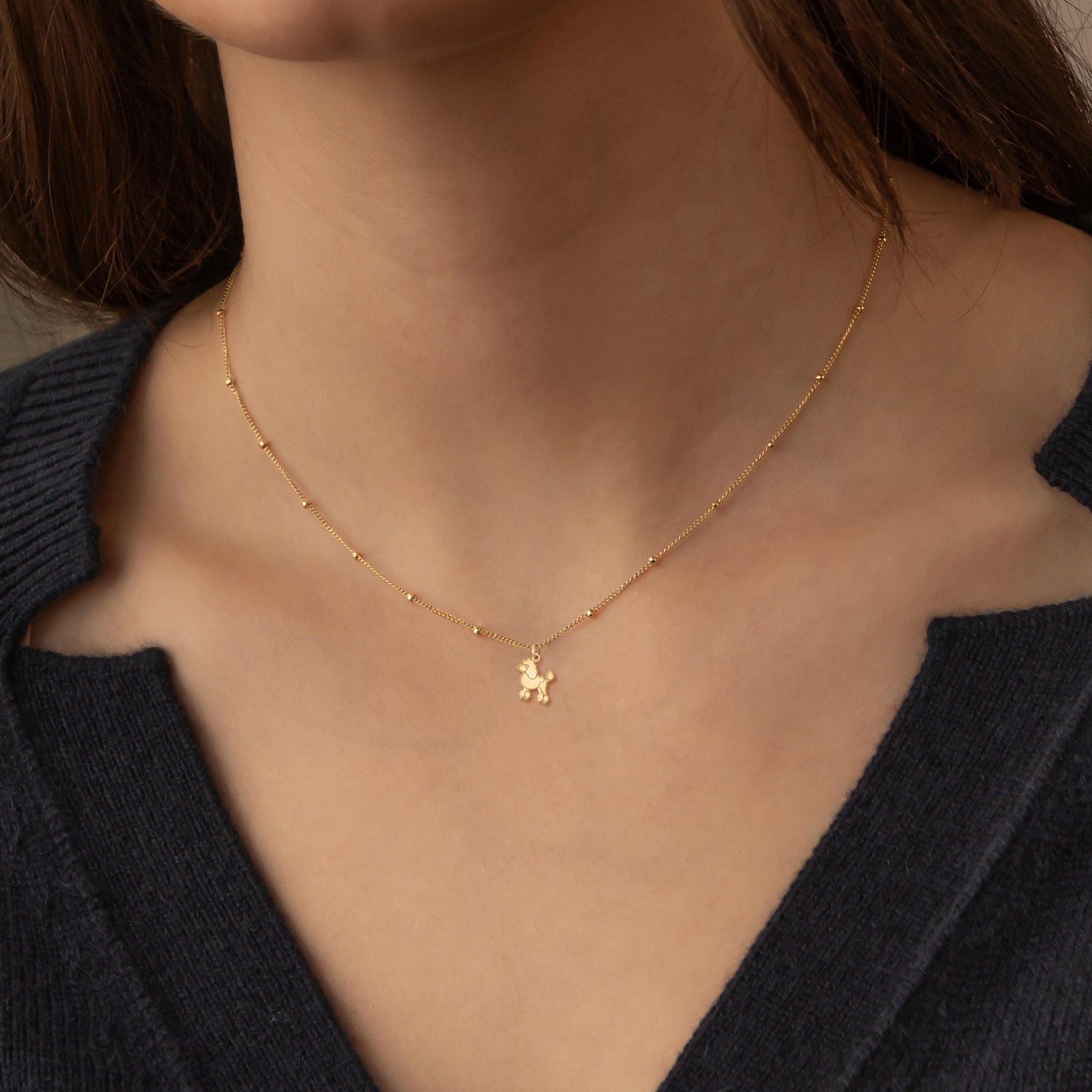 Poodle Charm Necklace